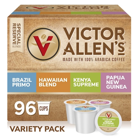 Victor Allen Victor Allen's Coffee, Coffee Around The World Variety Pack, 96 Count, Single Serve Coffee Pods for Keurig K-Cup Brewers FG016450RV
